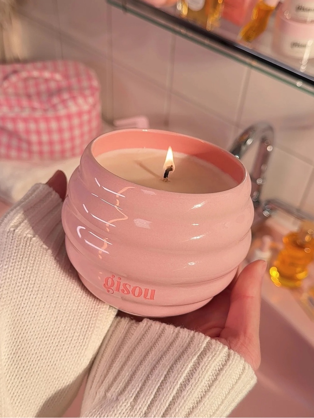 Gisou Mirsalehi Honey Scented Candle Floral Edition Wild Rose New In Box 🌹